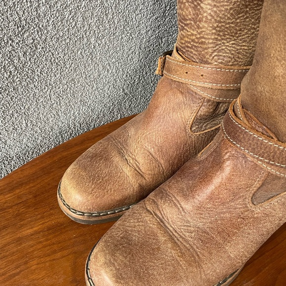 Roots Leather Riding Boots, Tan Knee High Boots, Vintage Shoes, Made in Canada - Picture 10 of 15